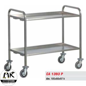Carrello di servizio inox trasporto pesante - CA 1393P - FORCAR